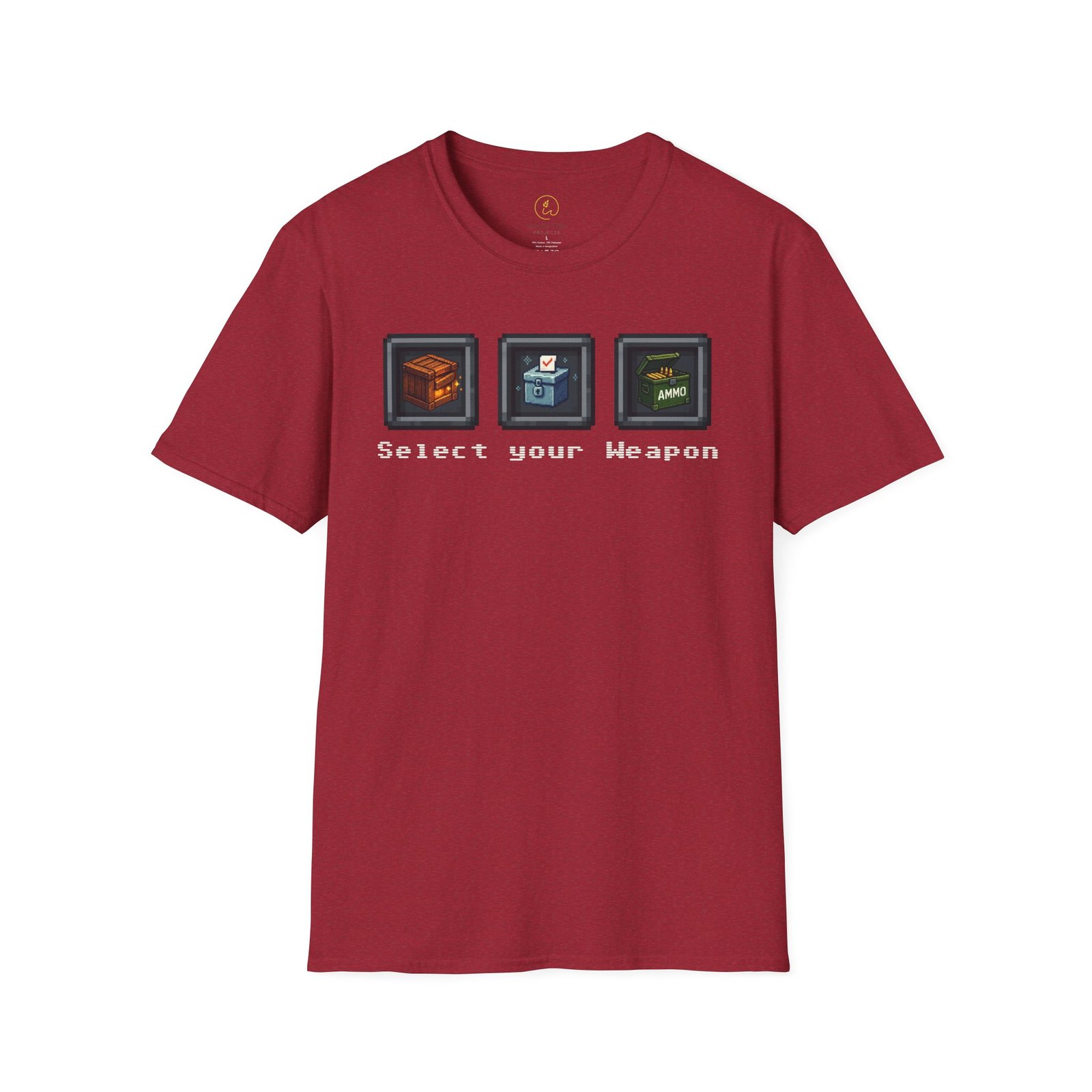 Select your Weapon - Retro Video Game Graphic T-Shirt - Image 13
