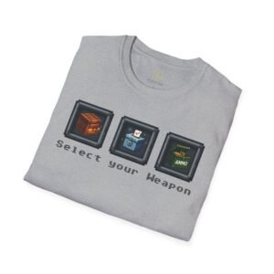 Select your Weapon - Retro Video Game Graphic T-Shirt