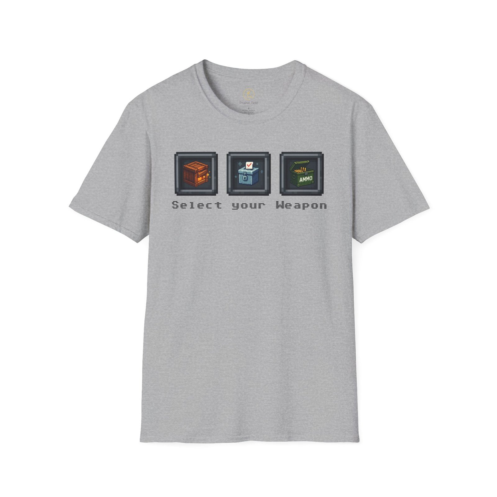 Select your Weapon - Retro Video Game Graphic T-Shirt - Image 2